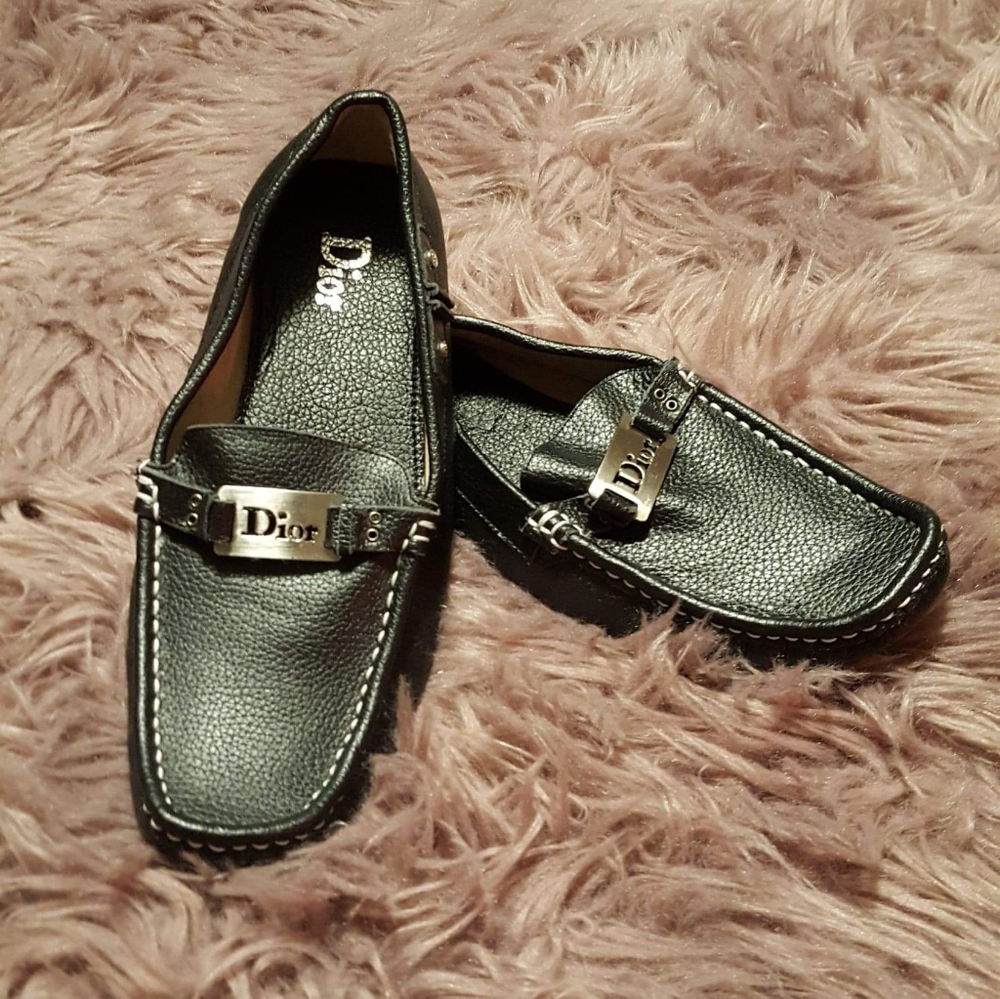 Dior, unisex,  black loafers